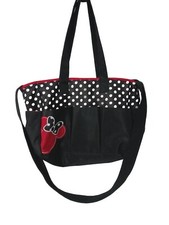 Diaper Bag Large Multi-Compartment Minnie Mouse Black  Red  White Dots