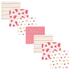 Hudson Baby Cotton Flannel Receiving Blankets Bundle, Fruit Salad, One Size