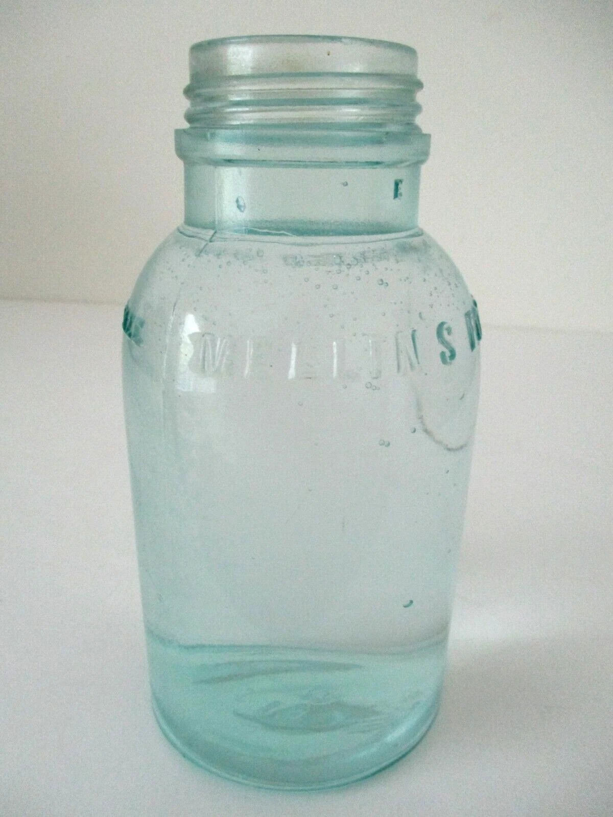 Vintage Blue Embossed Mellin's Food Co Baby Food Jar Boston
Opens in a new window or tab