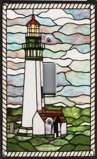 ART NOUVEAU STAINED GLASS YAQUINA HEAD LIGHTHOUSE Light Switch Wallplate Outlets