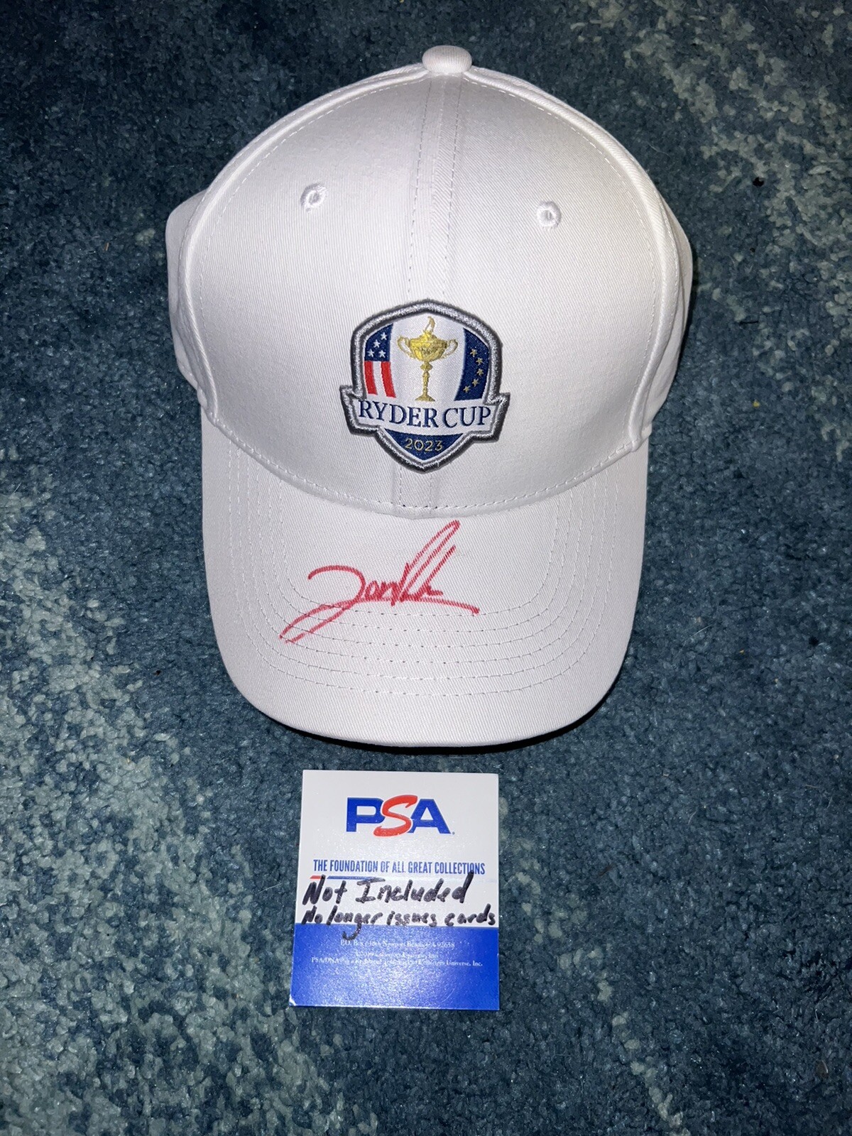 Jon Rahm Autographed Signed 2023 Ryder Cup Hat Europe Champions PSA/DNA 