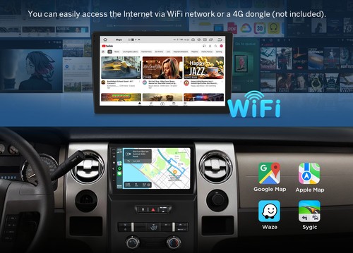 For Ford F150 2009-2014 F-150 Apple Carplay Android 13 Car Stereo Radio GPS WiFi - Picture 8 of 24