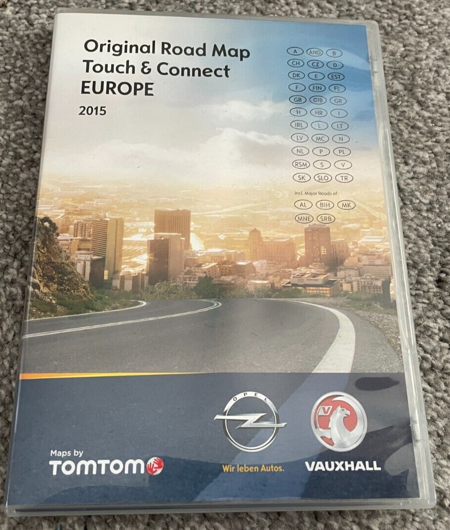 VAUXHALL OPEL TOUCH CONNECT MICRO SD ROAD MAP EUROPE GREAT BRITAIN IRELAND 2015