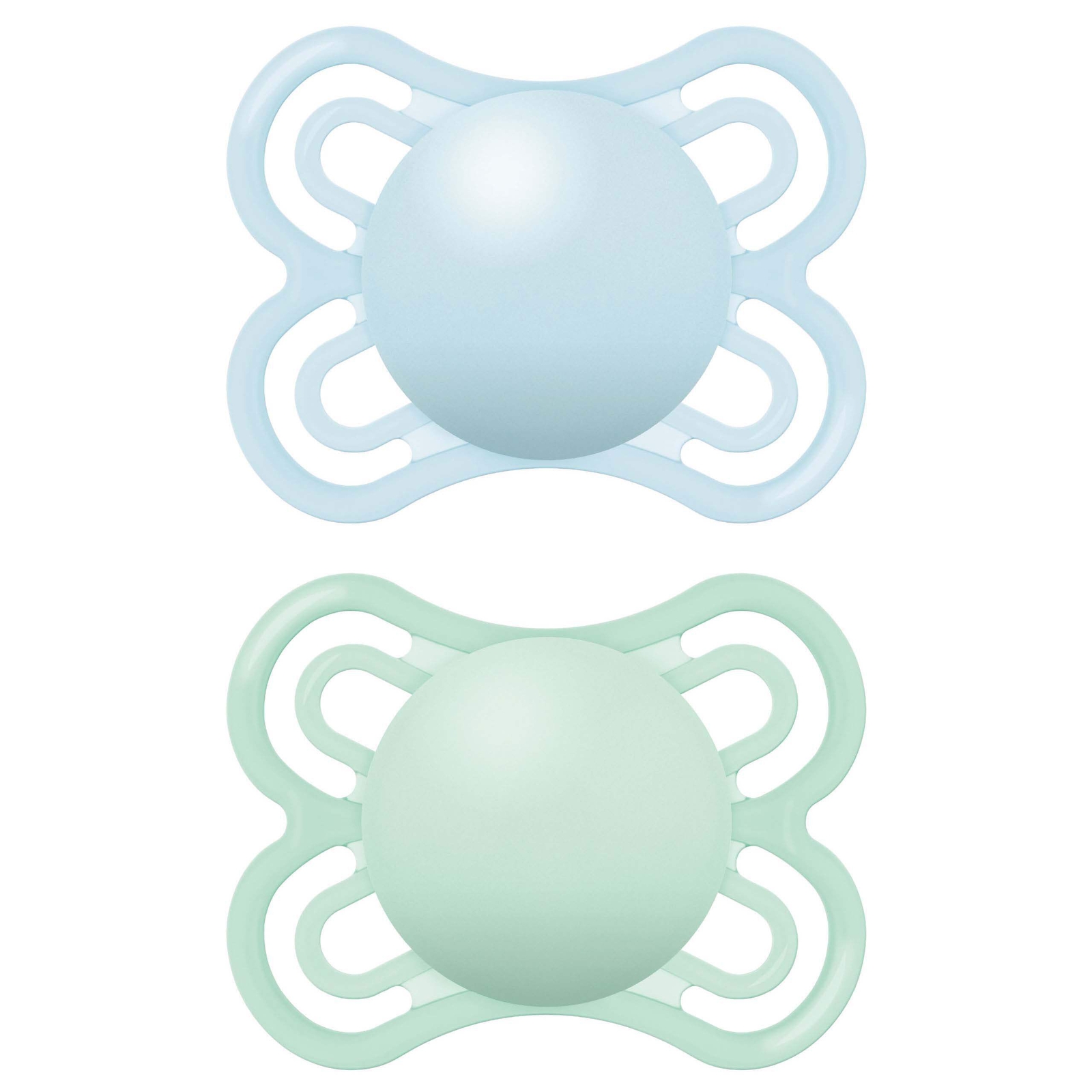 Mam Soother Perfect Pacifier Self Sterilising Travel Case 0+ Months Blue  X2
