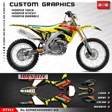 Kungfu Graphics Dirt Bike Stickers Decals Kit for Suzuki RMZ450 2005 2006