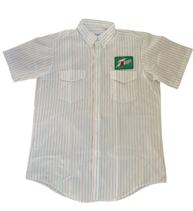 073003● SEVEN BY SEVEN EURO WORK SHIRTS Vintage 7UP Soda Uniform Work Shirt Short Sleeve Button Up | eBay