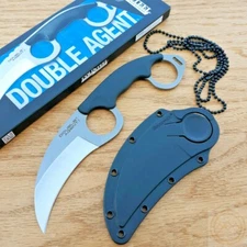 Cold Steel Double Agent I Fixed Knife 3" Satin AUS-8 Steel Blade Griv-Ex Handle