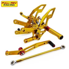 FULL-REV For YAMAHA YZF-R6 R6 2006-2016 Adjustable Rearset Foot Pegs Footrests
