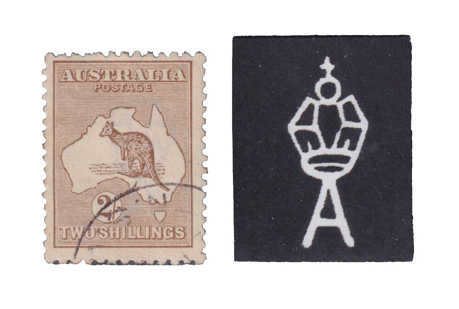 Handstamped Used Australian Kangaroo Stamps