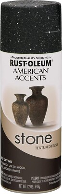 Rust-Oleum 7991830 Stone Creations Spray, 12 oz, Black Granite
