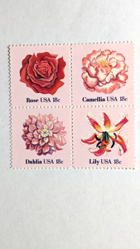Set of 18 cent Flower Stamps  (SC 1876-79)  MNH - Picture 1 of 1
