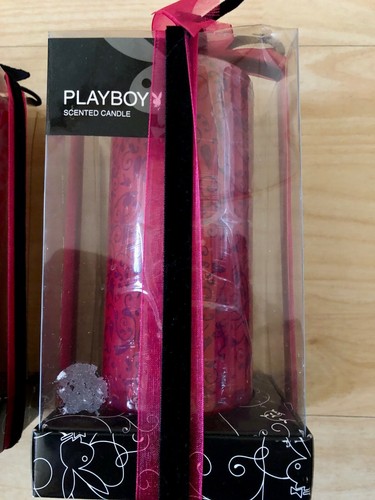 PLAYBOY SCENTED CANDLE VALENTINES GIFT SET of 2 LARGE CANDLES NEW - Picture 2 of 4