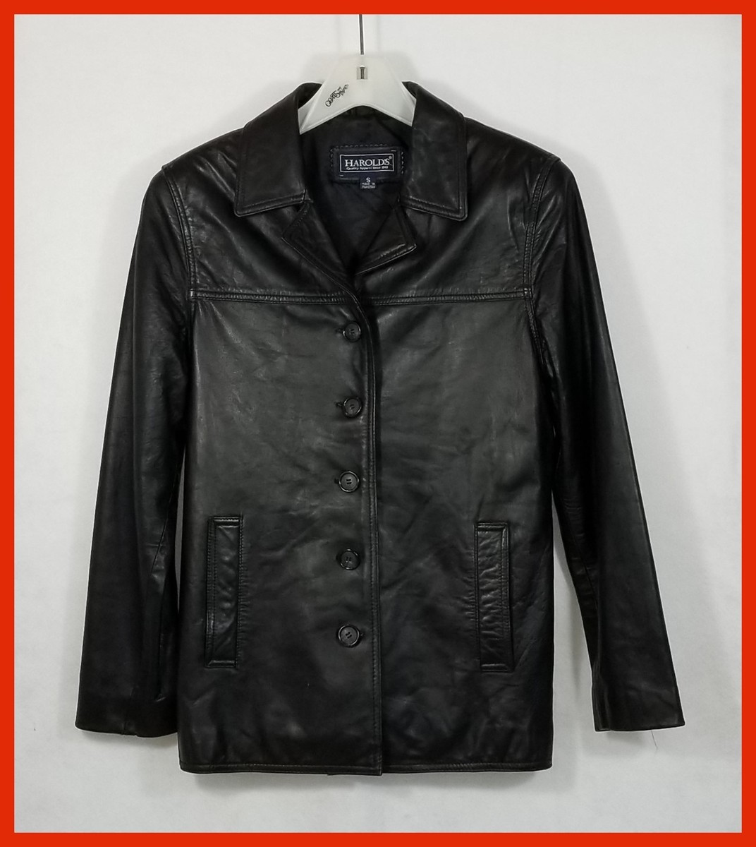 ジャケット・アウター harold's gear leather jacket Women's Harold's Leather Jacket - Black - Small – EUC | eBay