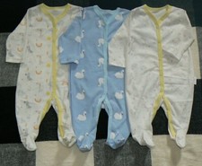 Newborn Long Sleeves Pajama Romper 0-3months 100 Cotton- 3 Pack
