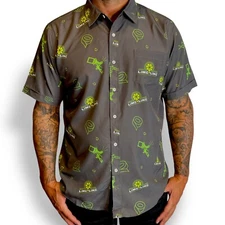 LiME LiNE Party Breath-able Work Shirt with Automotive Paint Inspired - XL