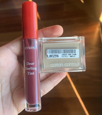 Etude Dear Darling lip tint & Missha Cotton Contour powder (K-beauty) - new