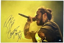 POST MALONE SIGNED 20x29 CANVAS PSYCHO AUSTIN POST MUSIC RARE PSA/DNA