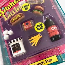 Tyco Kitchen Littles LUNCH FUN - Barbie Play Food - 1995 - New in Package