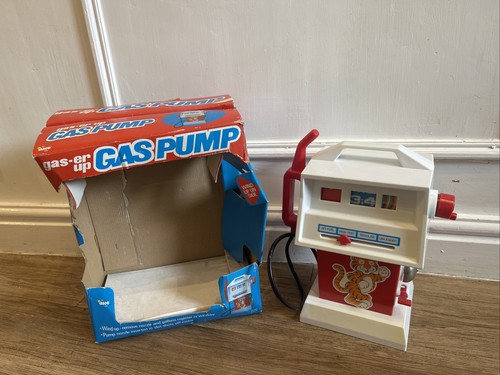 Vintage Illco Jouet Carburant Vent Dessus Gaz Pompe Esso Tigre Exxon Gas-Er-Up