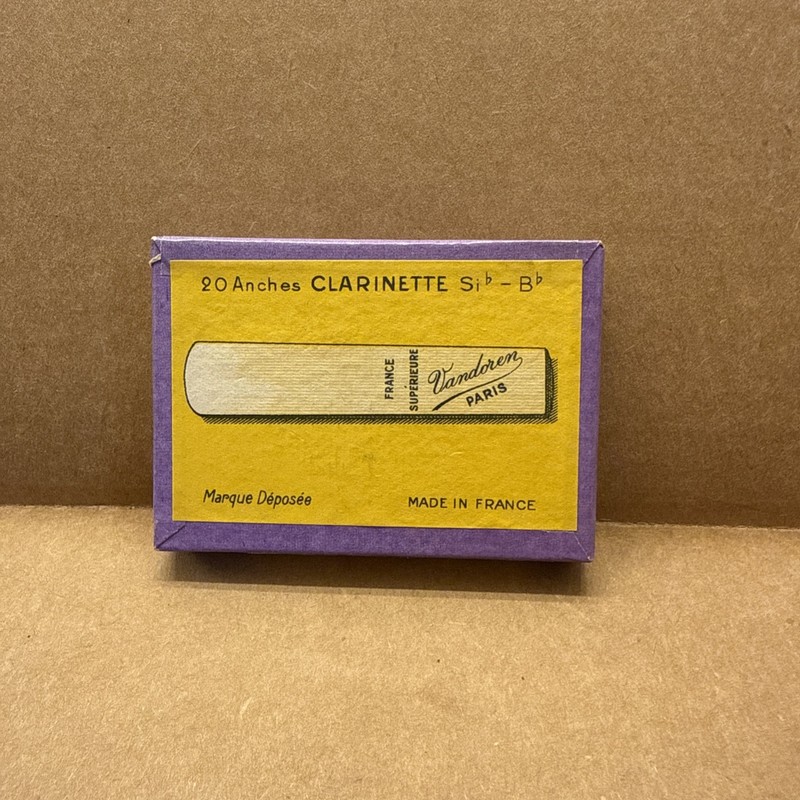 Vintage Vandoren Medium Hard 3.5/4 Bb Clarinet Reeds 20-Pack