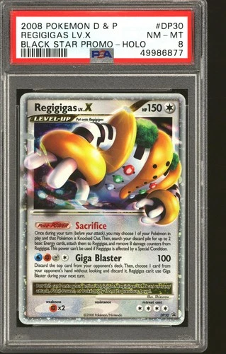 Pokemon Diamond & Pearl Promo Regigigas Lv.X DP30 PSA 8