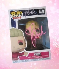 HTF P!nk Pink Hand Signed Autograp Funko Pop Alecia Moore Singer SIGNED #459 COA