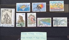 petit lot timbres france oblitérés année 1992  n° 2758 à 2765