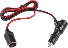 12V 24V Car Cigarette Lighter Plug to Socket Power Cable with On Off Switch,
