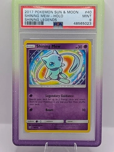 Shining Mew 40/73 Shining Legends Sun & Moon Holo Rare English Pokemon TCG PSA 9