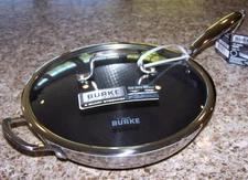 David Burke 12" Geo Clad WOK & LID 5 QT Tri-Ply Stainless Steal Non Stick Pan