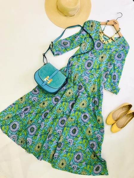 Women Sartoria Italiana Dress Turquoise Denim 36