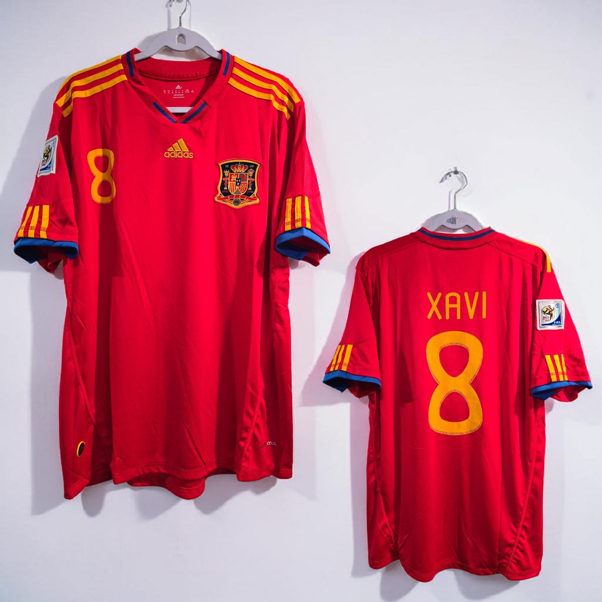 SPAIN HOME - World Cup 2010 - Football Soccer - XAVI # 8- 2XL (Run