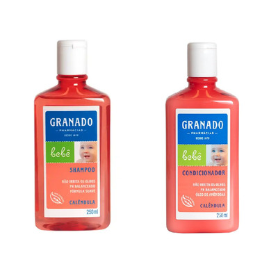 Granado -  Bebe - Kit Shampoo e Condicionador Calendula (2x 250ML) - 2x 8.45FlOz