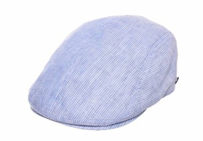 Göttmann Flatcap Jackson ungefüttert hellblau Sommer Kappe Leinen Schirm Mütze