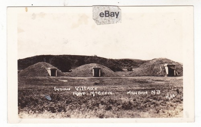 #ad #ad 1910 RPPC MANDAN NORTH DAKOTA SIOUX INDIAN VILLAGE MOUND FORT MCKEEN POSTCARD ND $19.99