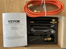 VEVOR Air Acetylene Torch Kit, Acetylene Gas Welding Tool with 149'' Hose, 2 Wel