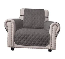  Waterproof Nonslip Chair Cover for Leather, Dog Chair Cover 23" Dark Grey