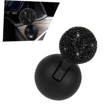 Bling Car Push Start Button Cover, Rhinestone Engine Start Stop Joystick Black