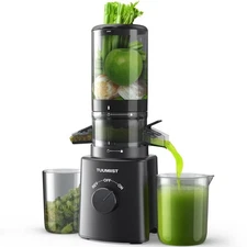 Juicer Machines, TUUMIIST Cold Press Juicer with 4.6 Large Feed Chute Fit Who...