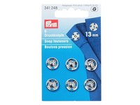 Prym 341248 AnnäH-DruckknöPfe Messing Ø 13Mm Silberfarbig - 6 StüCk