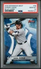 2025 BOWMAN'S BEST #38 AARON JUDGE /150  BLUE LAZER LOW POP PSA 10
