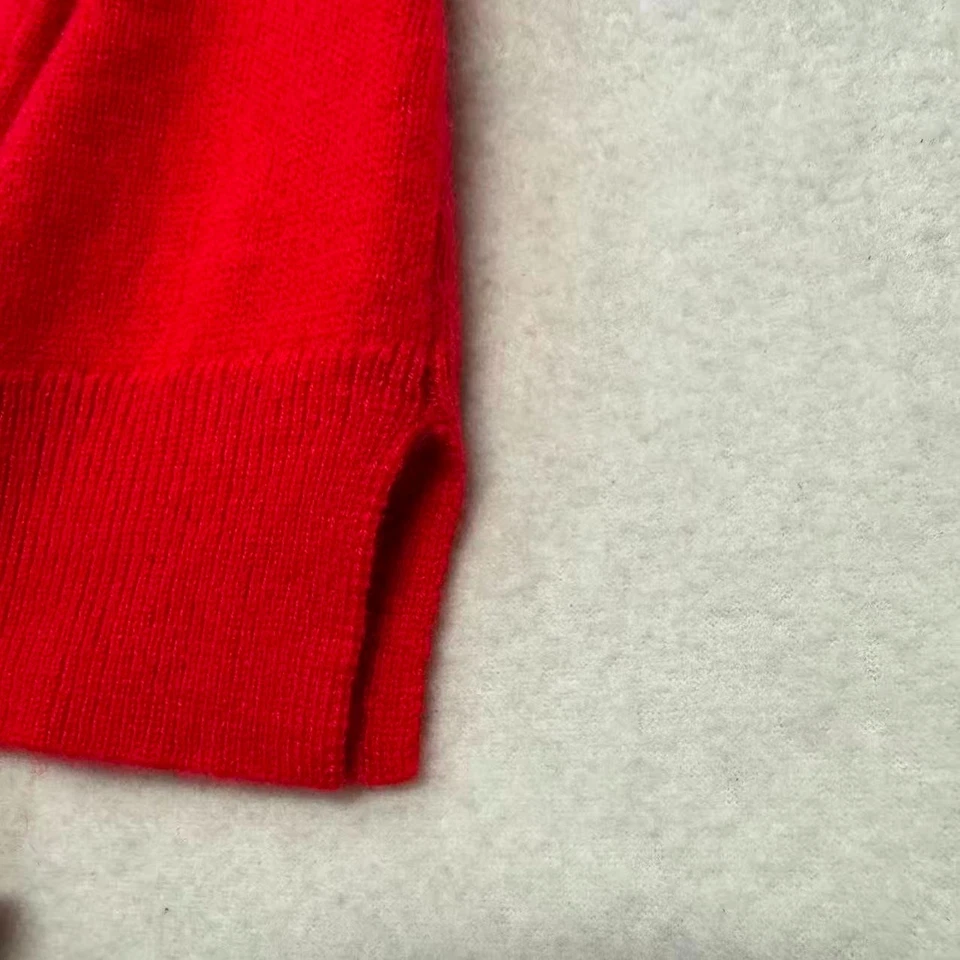 Suéter Antonio Melani 100% Cachemira Cameron Crew Rojo Caramelo Manzana L Nuevo con Etiquetas $129 Foto 4 de 4