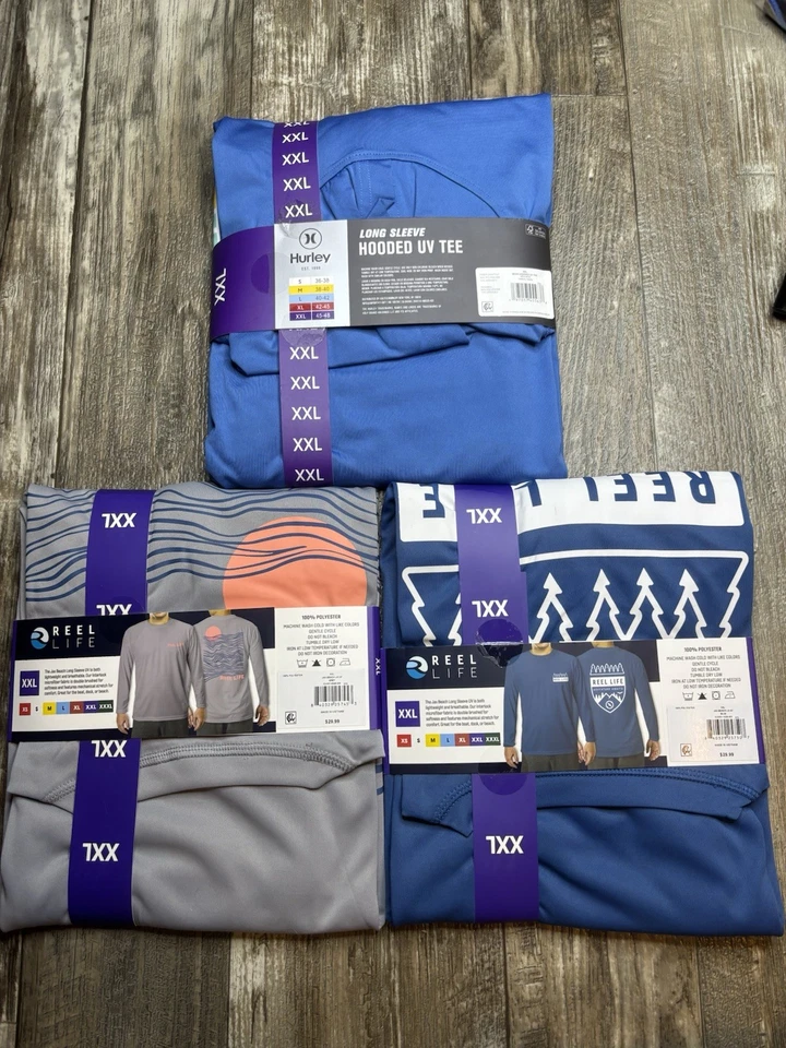 Men’s Size XXL Reel Life & Hurley 3 Pack Bundle- New With Tags - Image 2 of 4