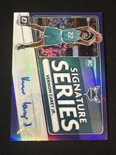 2020-21 Panini Optic Signature Series Purple SS-VCJ Vernon Carey Jr. Hornets