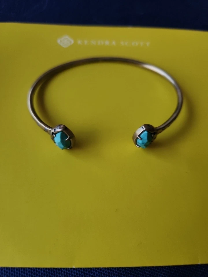 Brazalete de oro Kendra Scott en verde azulado amazonita Foto 3 de 4