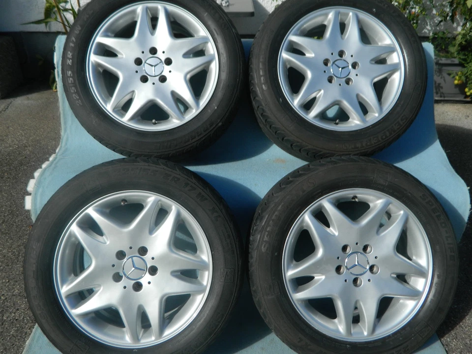 4x Mercedes Felgen ANKAA f. W220 u. C215 A2204010202 7,5 J x 17 Zoll ET 46 ★TOP★ - Bild 2 von 4