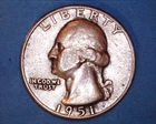 1951-D WASHINGTON QUARTER  **1230-5A