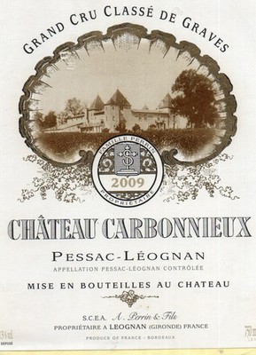 PESSAC LEOGNAN GCC CHATEAU CARBONNIEUX 2009 75 CL §31/01/26§