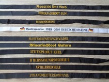10 Mützenbänder Bundesmarine Bundeswehr Marine (8994/4)