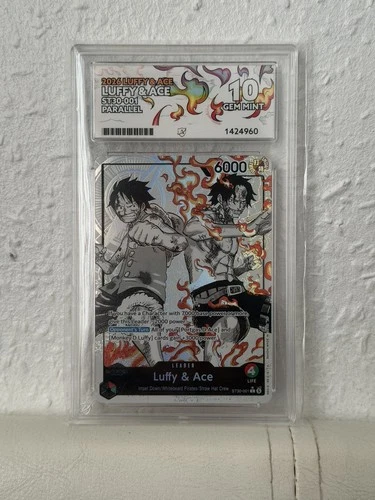 One piece TCG Luffy & Ace ST30-001 Parallel - ACE 10, Perfect Sub-grades